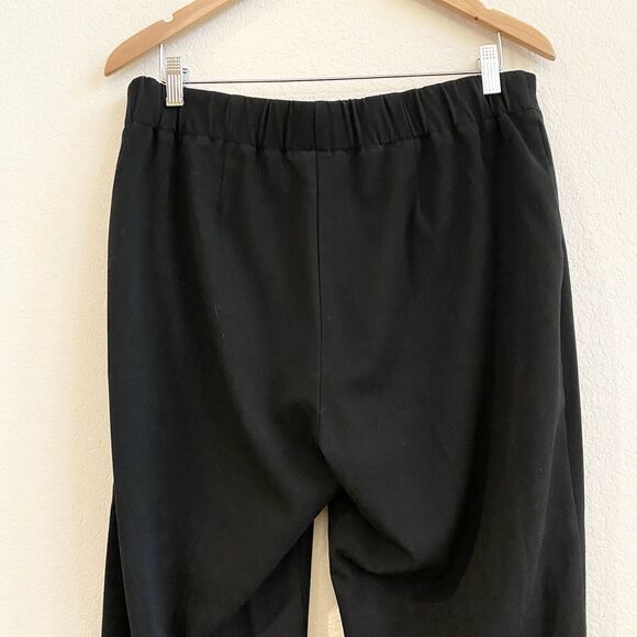 Talbots Womens Black Stretch High-Rise Flat Front Straight Leg Dress‎ Pants 14W - Picture 9 of 11